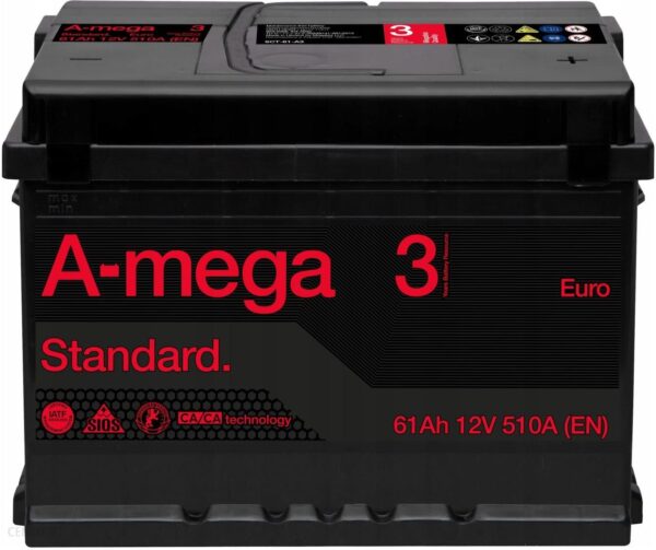 Amega Akumulator Standard M3 12V 61Ah 510A 61Ah 510A