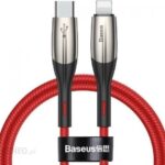 Baseus USB-C do Lightning Horizontal Power Delivery dioda LED 1m czerwony (CATLSP09)