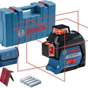 Bosch GLL 3-80 Professional zestaw: walizka + 4 baterie + akcesoria 0601063S00