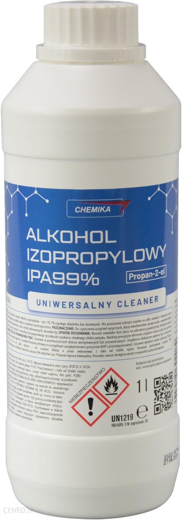 Chemika Alkohol Izopropylowy IPA cleaner 99% 1L