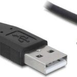 DELOCK KABEL USB MINI(M) KĄTOWY PRAWO->USB-A(M) 2.0 3M CZARNY (Z22033)