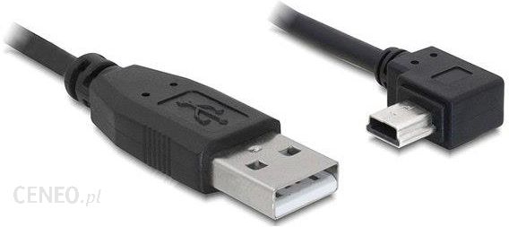 DELOCK KABEL USB MINI(M) KĄTOWY PRAWO->USB-A(M) 2.0 3M CZARNY (Z22033)