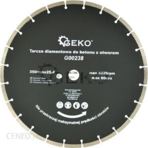 Geko Tarcza diamentowa do betonu 350x25.4mm z otworem G00238
