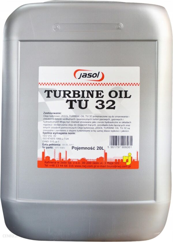 Jasol Olej Turbinowy Turbine Oil Tu 32 - 20L