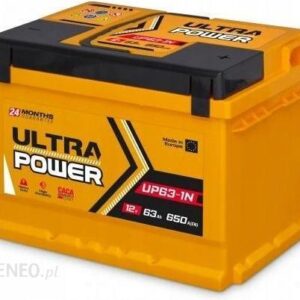 Megatex Akumulator Ultra Power 12V 63Ah 650A Mocna Ukraina Up 63 1 N