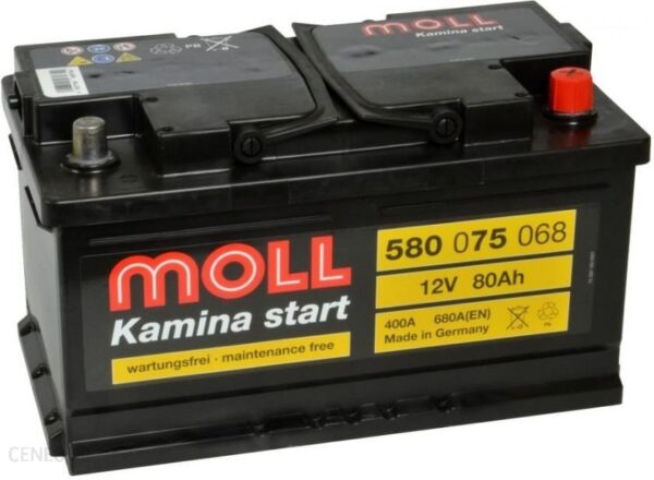 Moll Akumulator 80Ah 680A P Plus Kamina 315X175X175Mm Mk58075