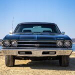 Niebieski Chevrolet Chevelle 69 silnik 6