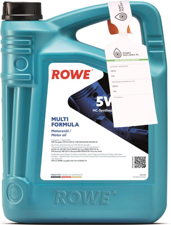 Rowe Hightec Multi Formula 5W40 4L