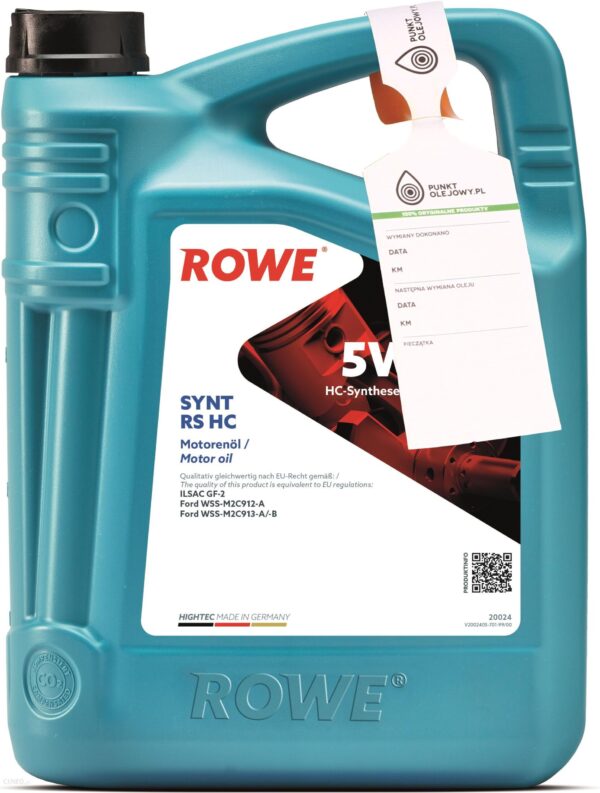 Rowe Hightec Synt Rs Hc 5W30 5L