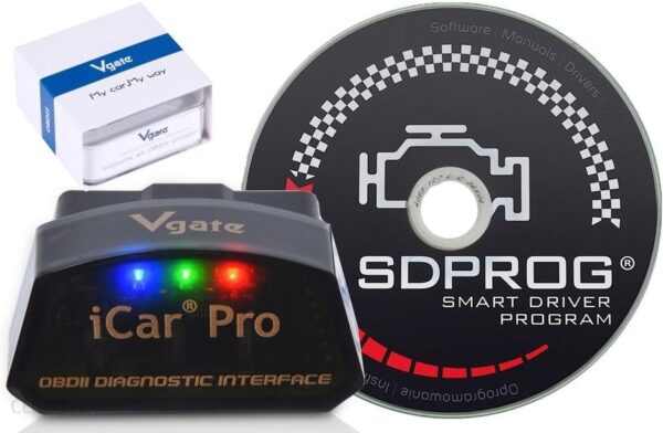 Sdprog Interfejs Diagnostyczny Obd2 Vgate Icar Pro Bt Le 4.0 + Polski Program