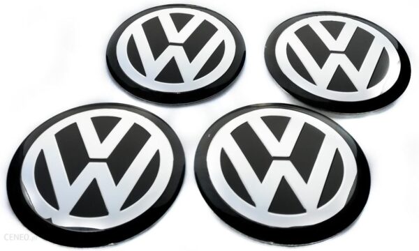 Volkswagen Vw Naklejki Emblematy Znaczki 64mm 4SZT Aluminiowe